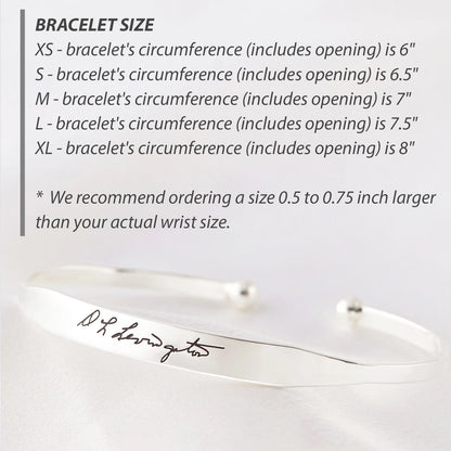 Handwritten Cuff Bracelet
