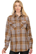 Oversize Boyfriend Plaid Checkered Flannel FL104