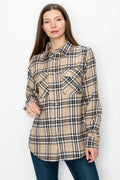 Oversize Boyfriend Plaid Checkered Flannel FL108