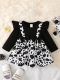 Girl's Lycra Floral Printed Frock Dress for Girls