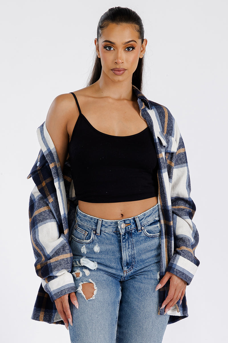 Boyfriend Oversized Soft Flannel Shacket FL506