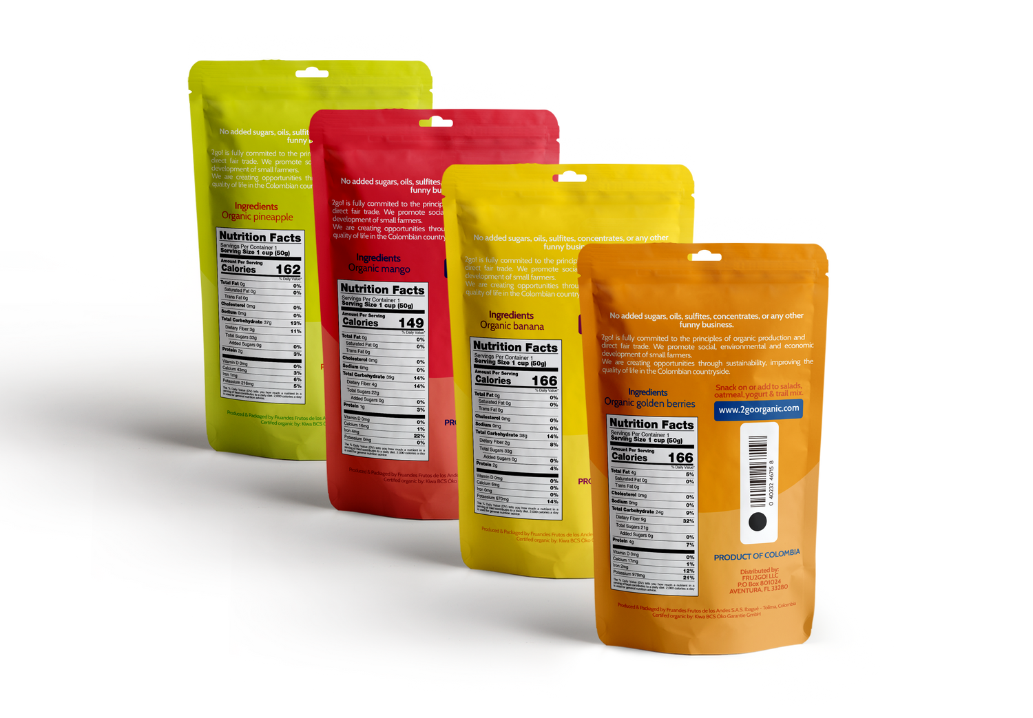 2GO! ® Organic Dried Fruit Variety Pack