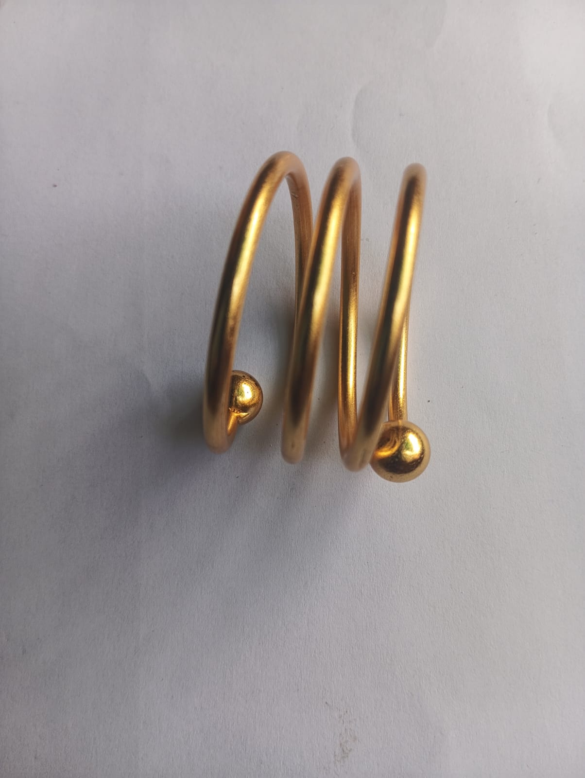 Spring napkin Ring Gold Finish