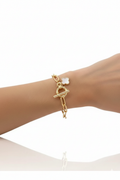 Mother of Pearl Clover Bracelet Layered Elegant Minimalist Jewelry