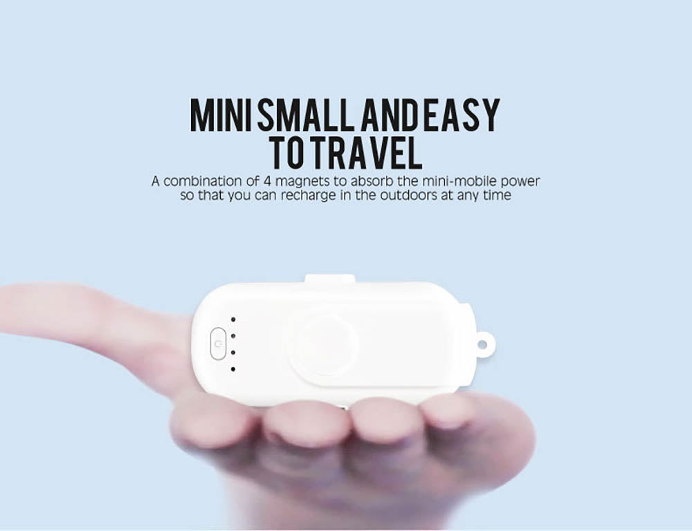 Mini Magnetic Power Bank by Teal Simba, portable mobile and laptop accessory with magnetic charging capability.