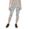 Cute Easter Bunny Capri Leggings for Women