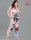 Designer night suit for ladies with stylish cami top and pyjama