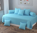 Diwan Set Of 8 Pcs, One Single Flat Bedsheet With 5 Cushion Covers