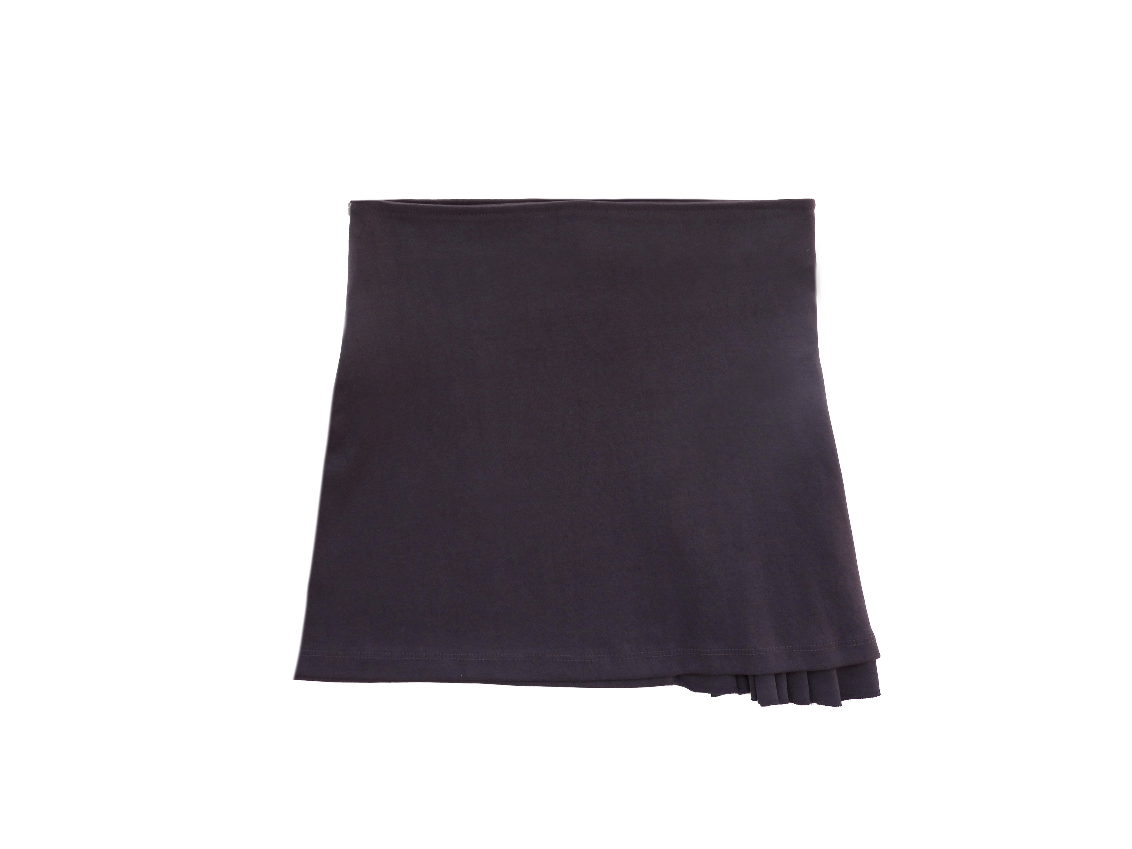 HALF-PLEATED MINI SKIRT