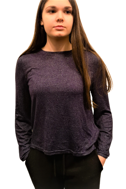 Bell Sleeve Light Knit  Low Crop Top