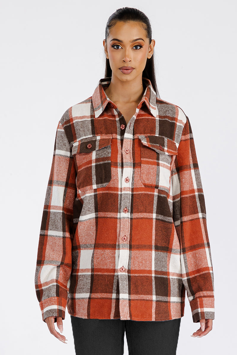 Boyfriend Oversized Soft Flannel Shacket FL502