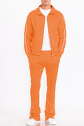 Flare Stacked Track Suit Matching Jacket and Pants Track Sweat Set