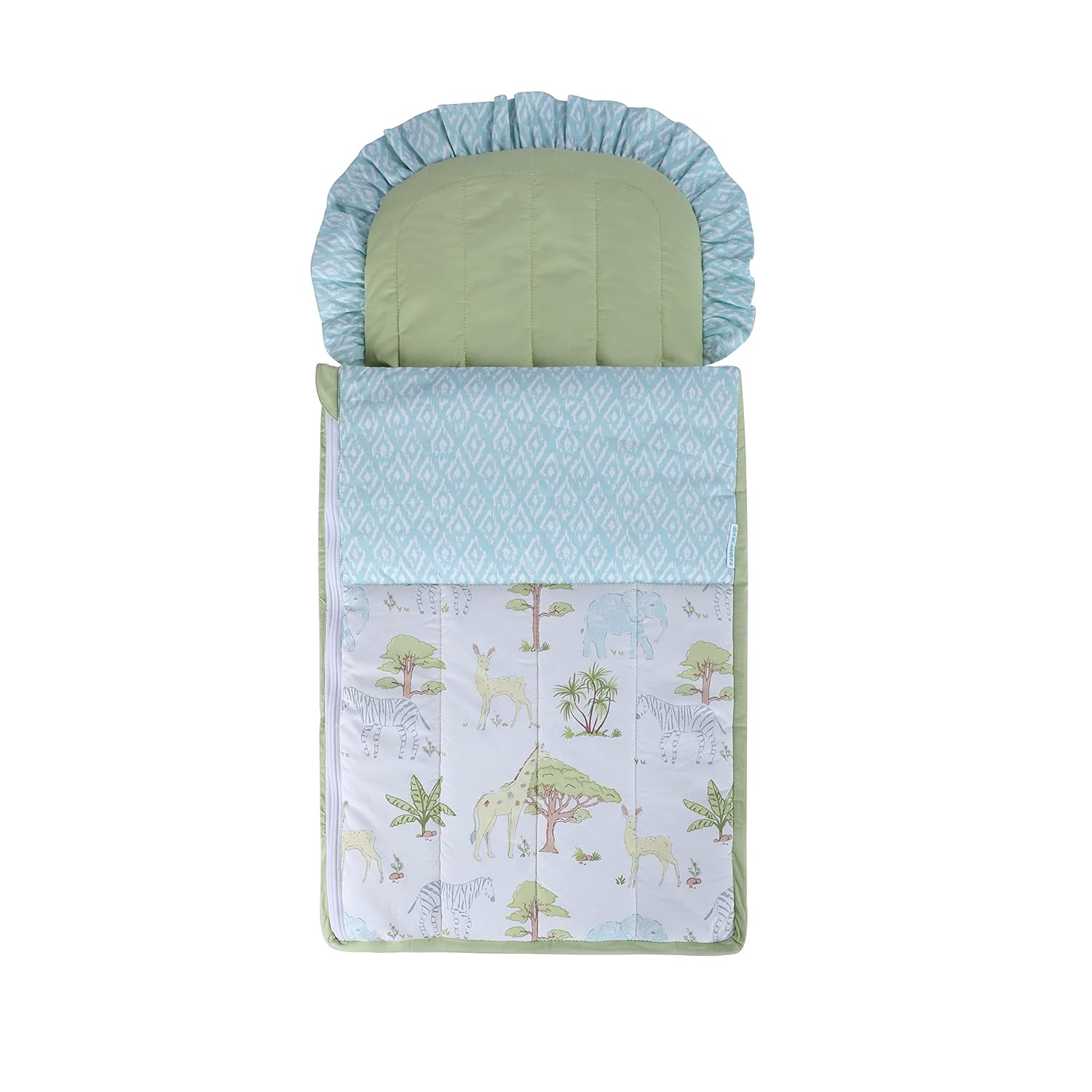 Newborn Cotton Quilted Nest Bag Green