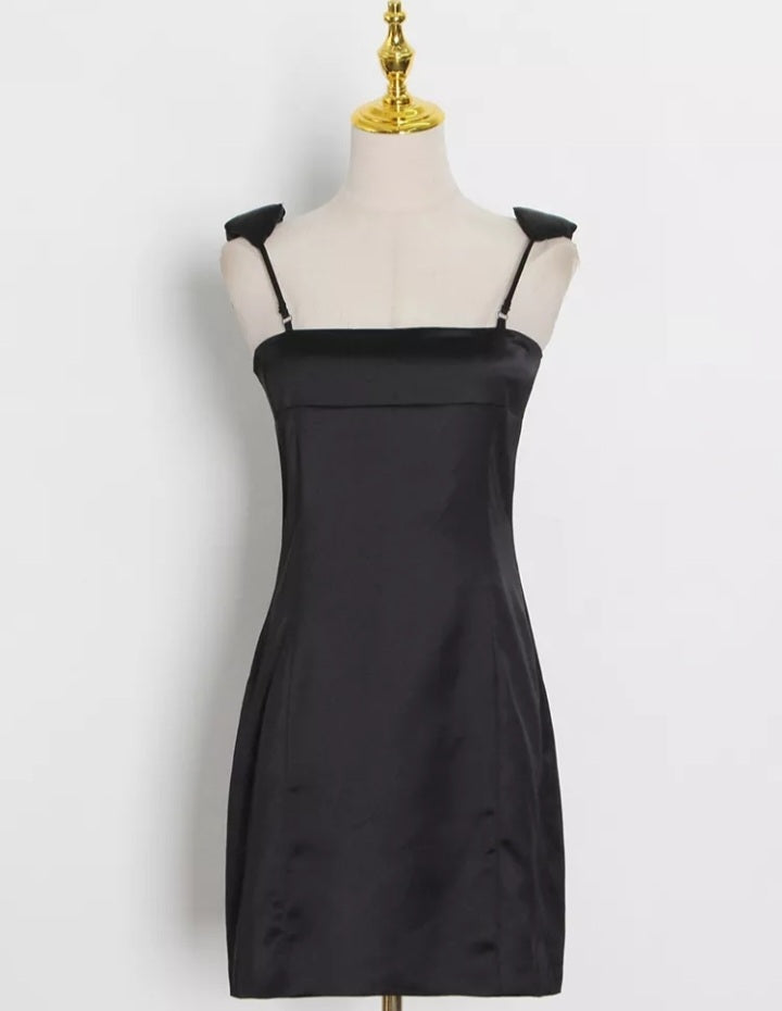 Women Square Collar Sleeveless High Waist Solid Minimalist dress