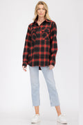 Oversize Boyfriend Plaid Checkered Flannel FL105