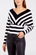 V-neck Stripe Knitted Jumper