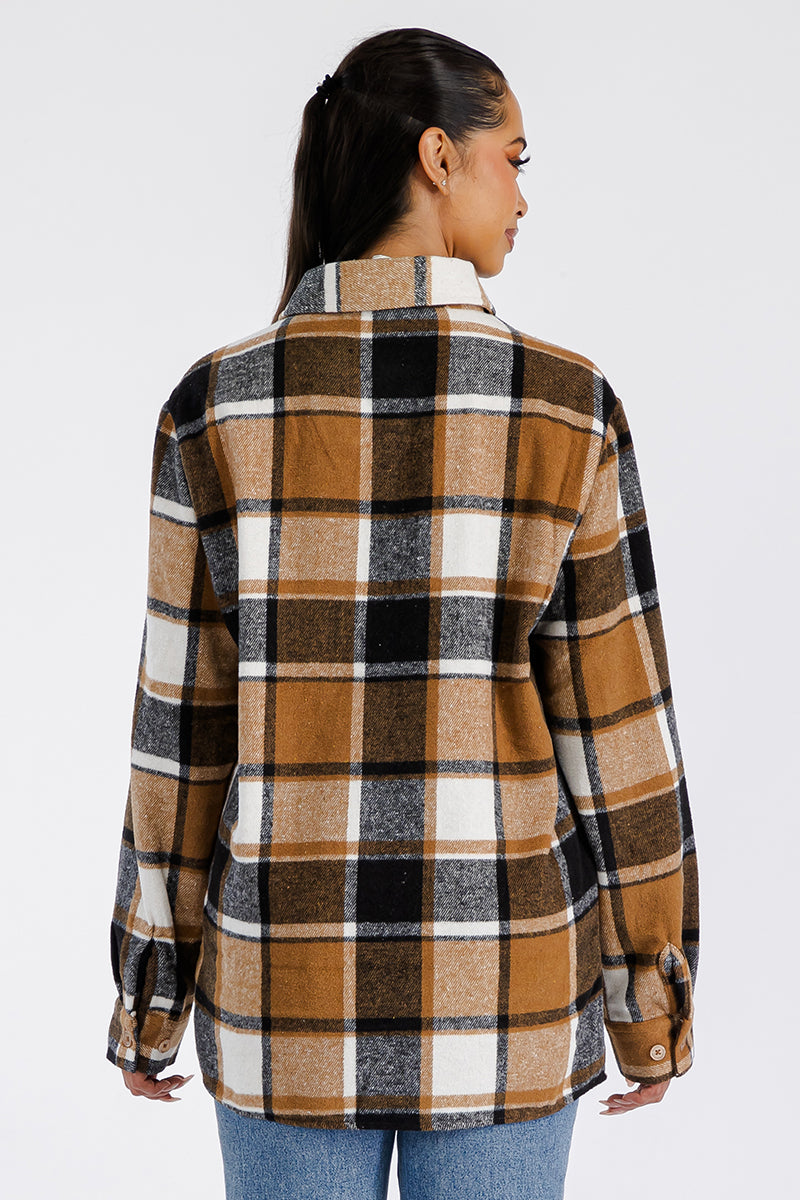 Boyfriend Oversized Soft Flannel Shacket FL503