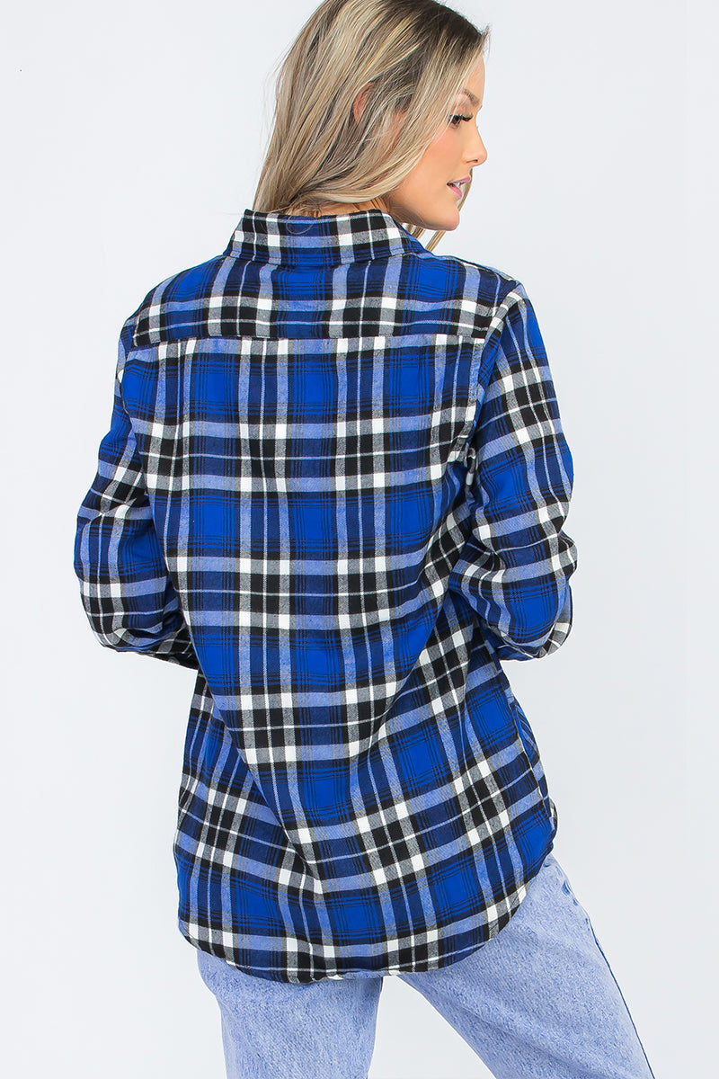 Oversize Boyfriend Plaid Checkered Flannel FL104