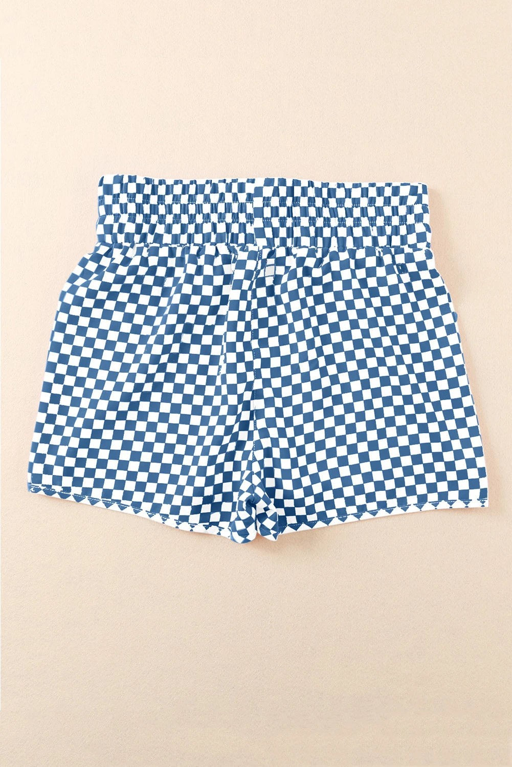 Leopard & Checker High Waist Athletic Shorts