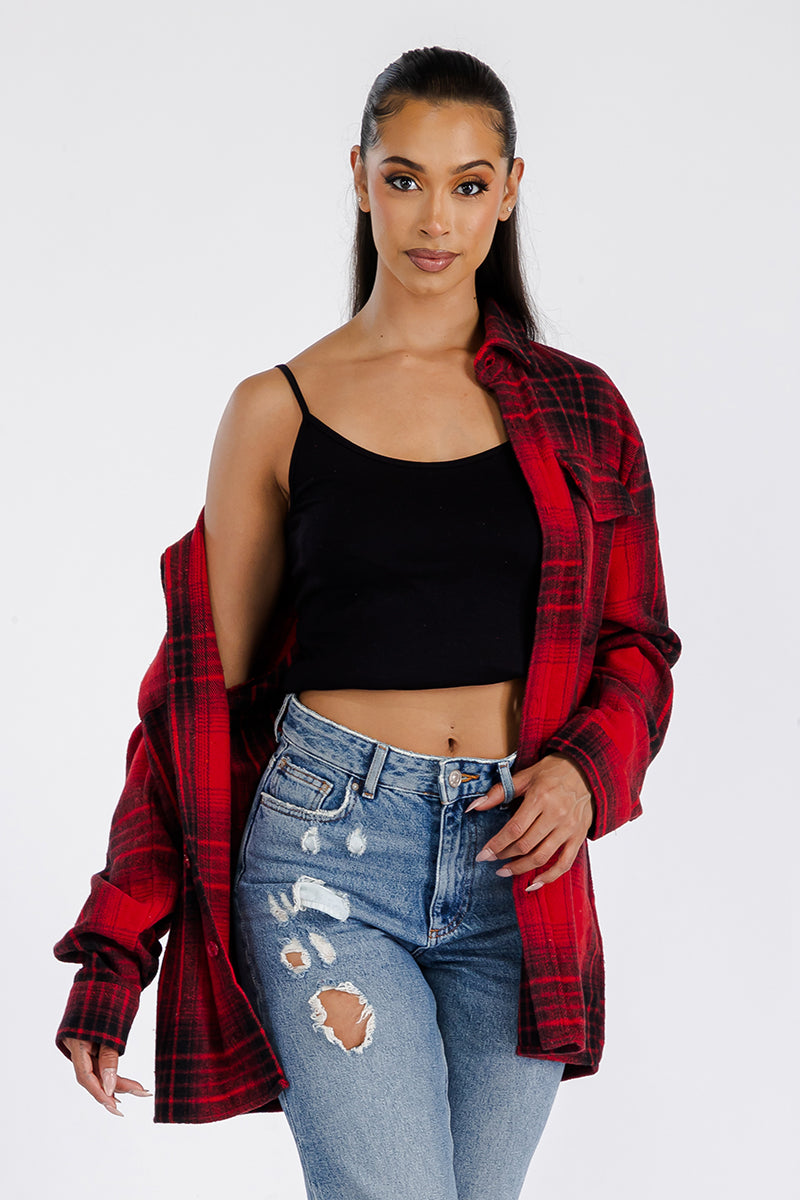 Boyfriend Oversized Soft Flannel Shacket FL504