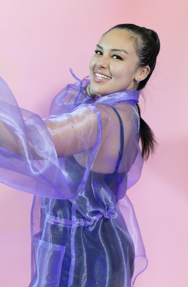 Olivia Organza Cover Up in Lavender
