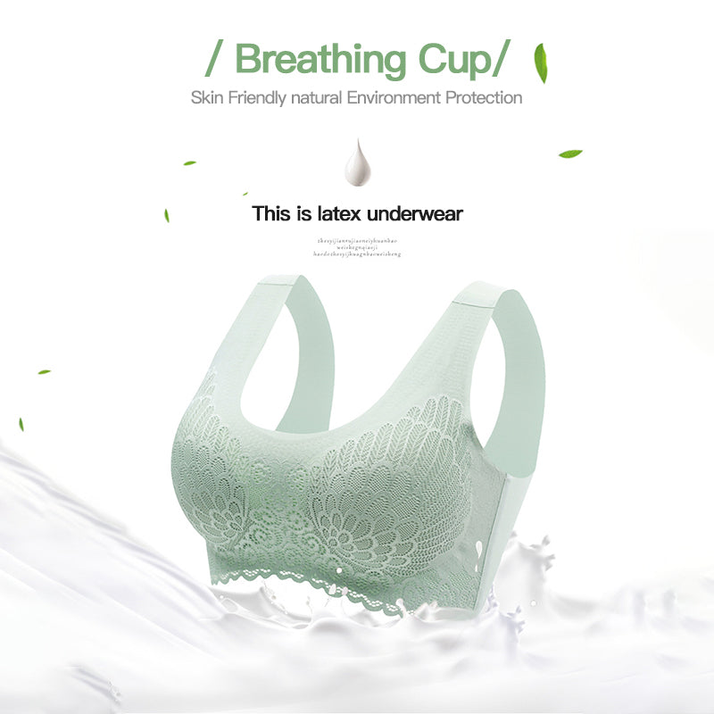 Thailand Latex Underwear Women's Bra Seamless Steel Ring Bra