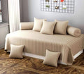 Diwan Set Of 8 Pcs, One Single Flat Bedsheet With 5 Cushion Covers