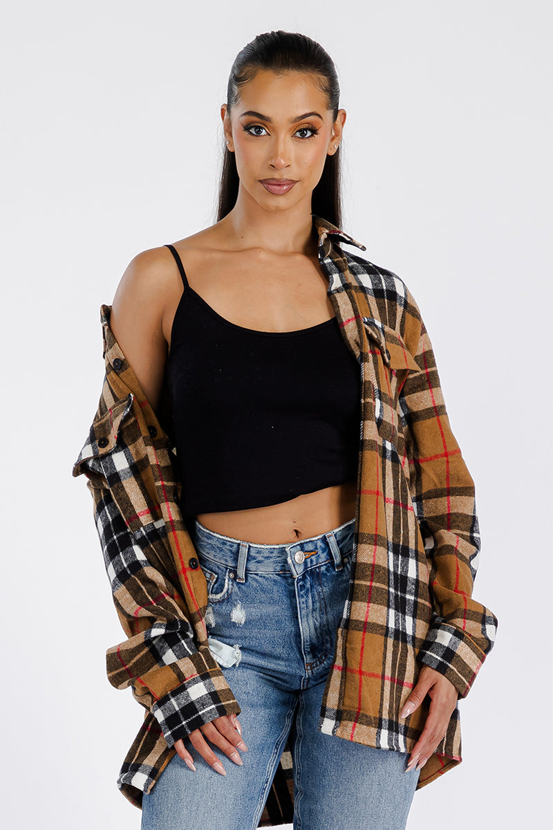 Boyfriend Oversized Soft Flannel Shacket FL506