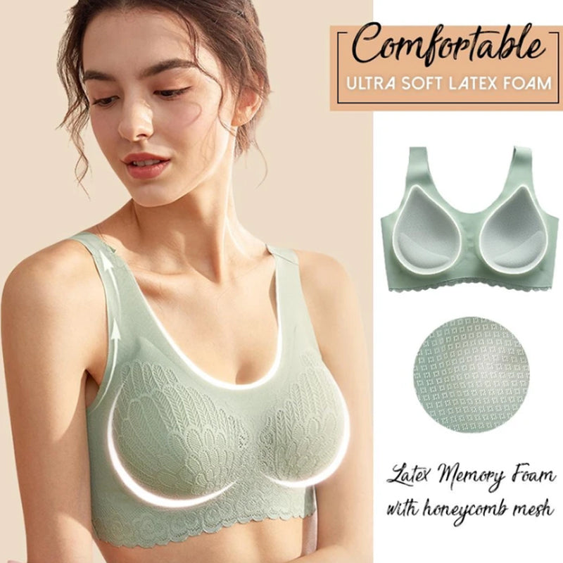 Thailand Latex Underwear Women's Bra Seamless Steel Ring Bra