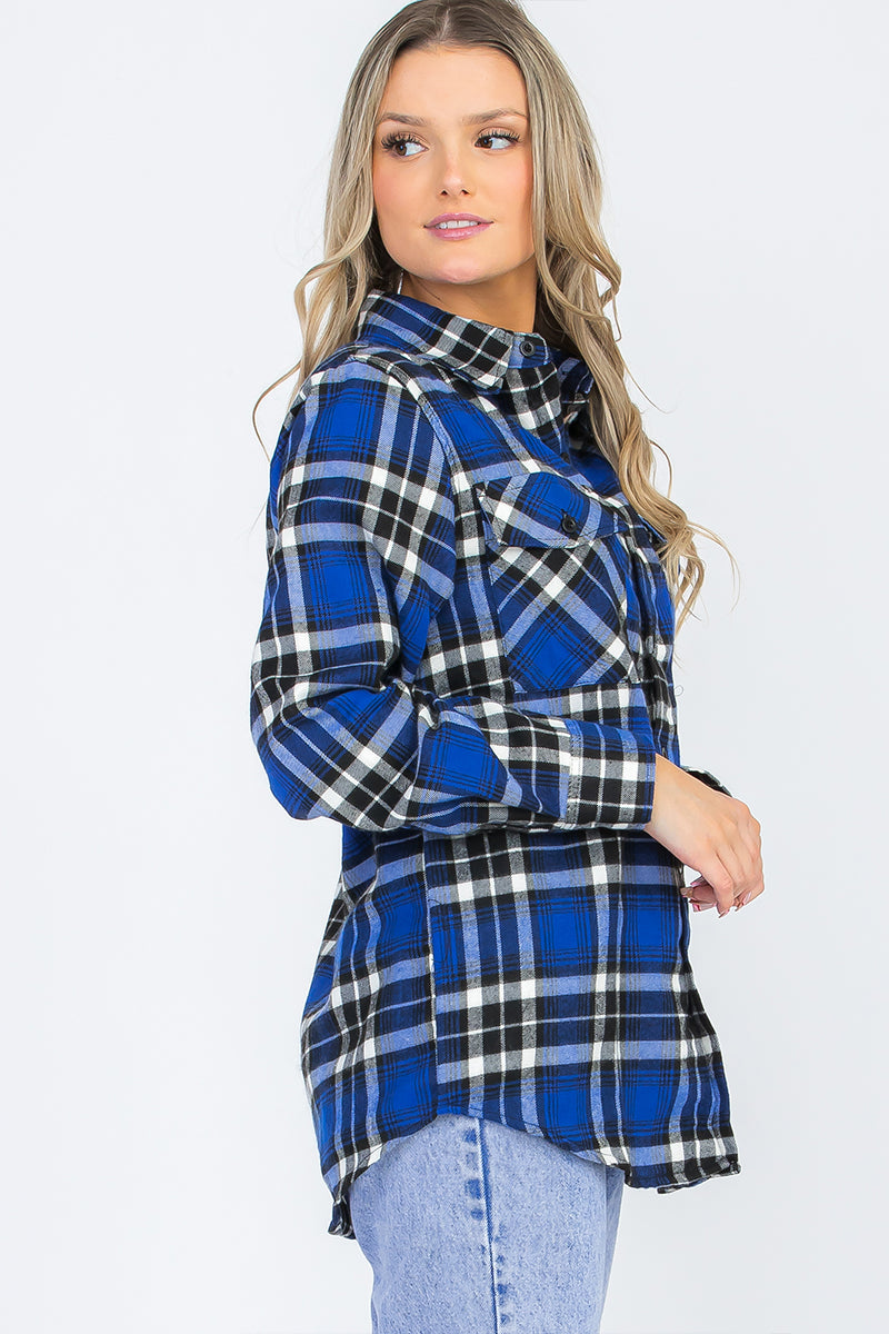 Oversize Boyfriend Plaid Checkered Flannel FL104