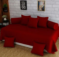 Diwan Set Of 8 Pcs, One Single Flat Bedsheet With 5 Cushion Covers