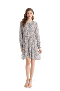 Chiffon Dresses Loose Waist Printing Temperament A