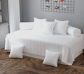 Diwan Set Of 8 Pcs, One Single Flat Bedsheet With 5 Cushion Covers