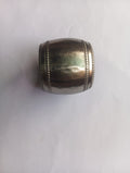 Double beaded Hammered Silver napkin Ring