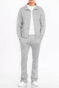Flare Stacked Track Suit Matching Jacket and Pants Track Sweat Set
