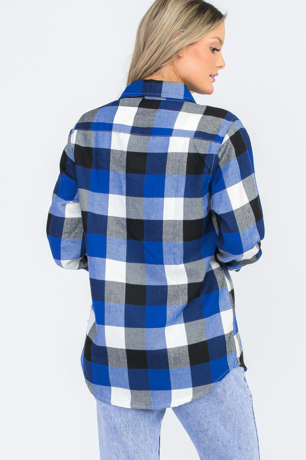 Oversize Boyfriend Plaid Checkered Flannel FL112