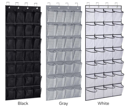 28 Pockets Over Door Hanging Shoe Storage Organizer Rack Holder Closet
