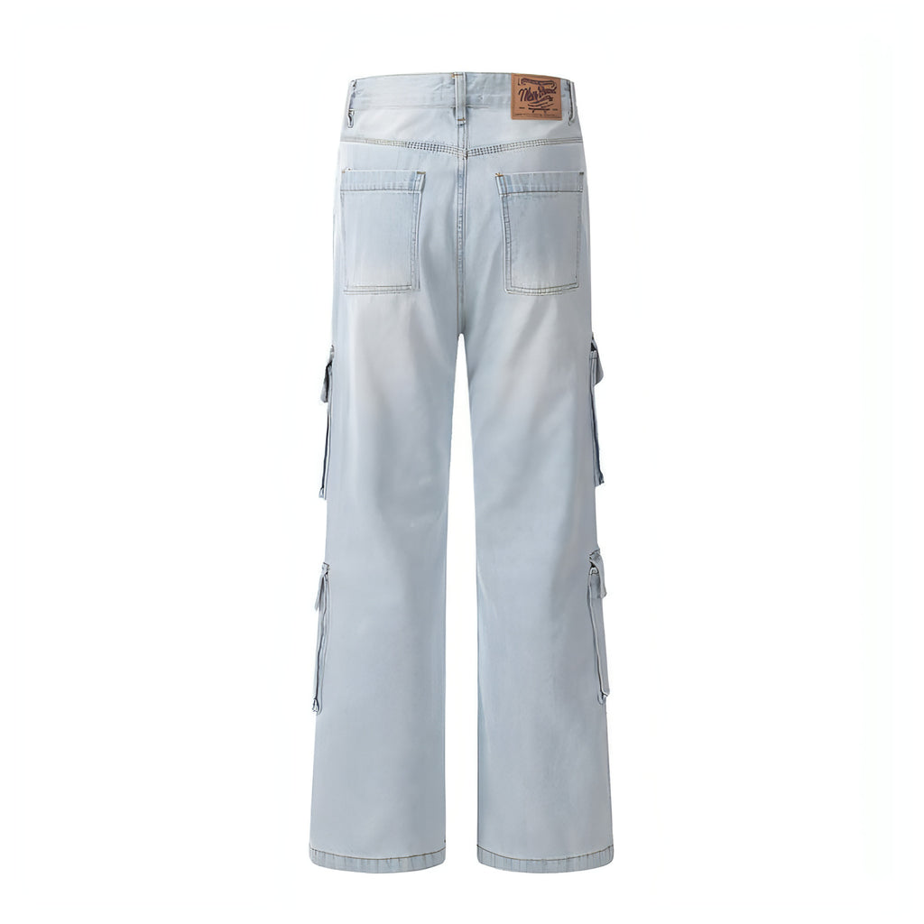 DenimDare™ Wash Light Color Cargo Jeans Men
