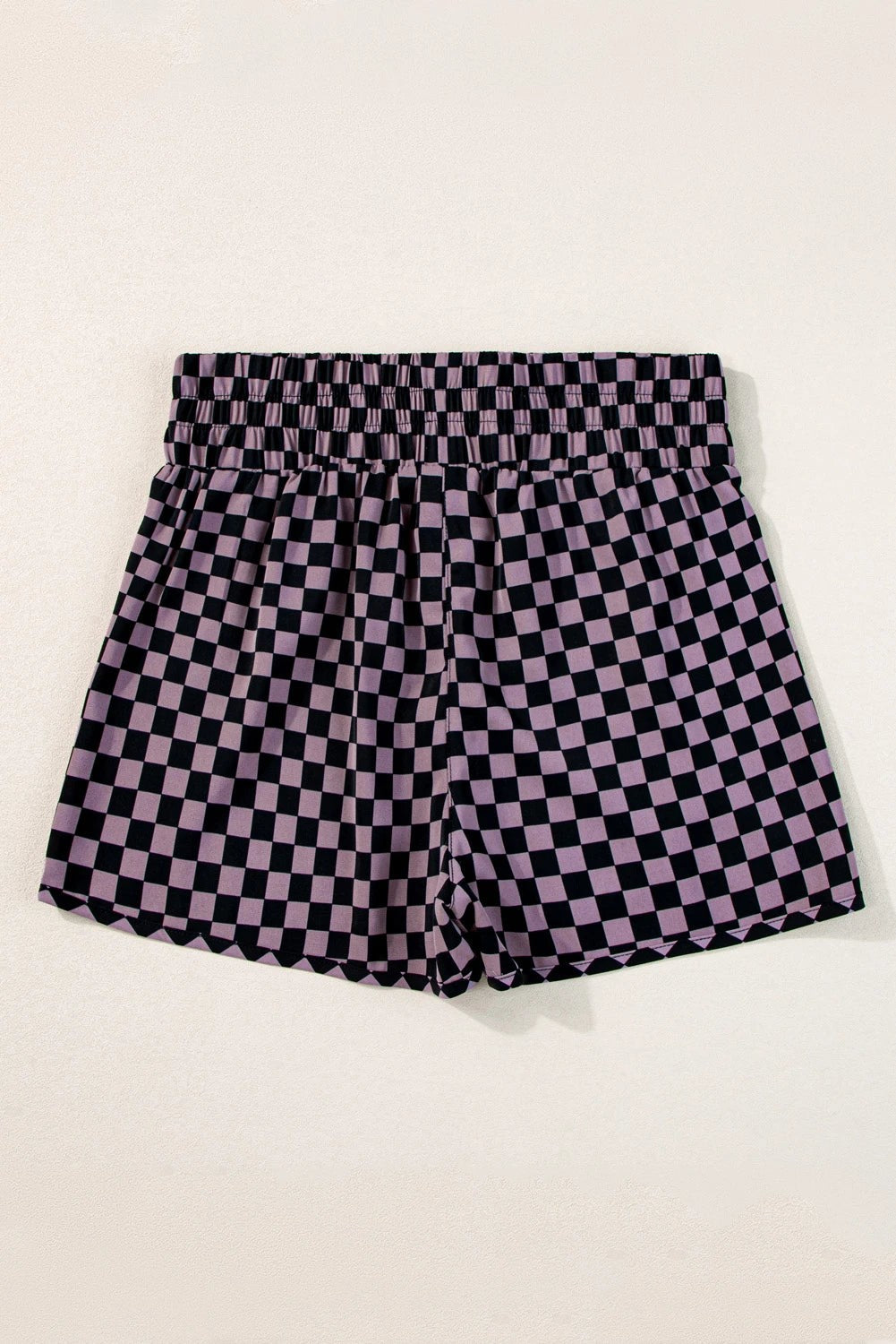 Leopard & Checker High Waist Athletic Shorts