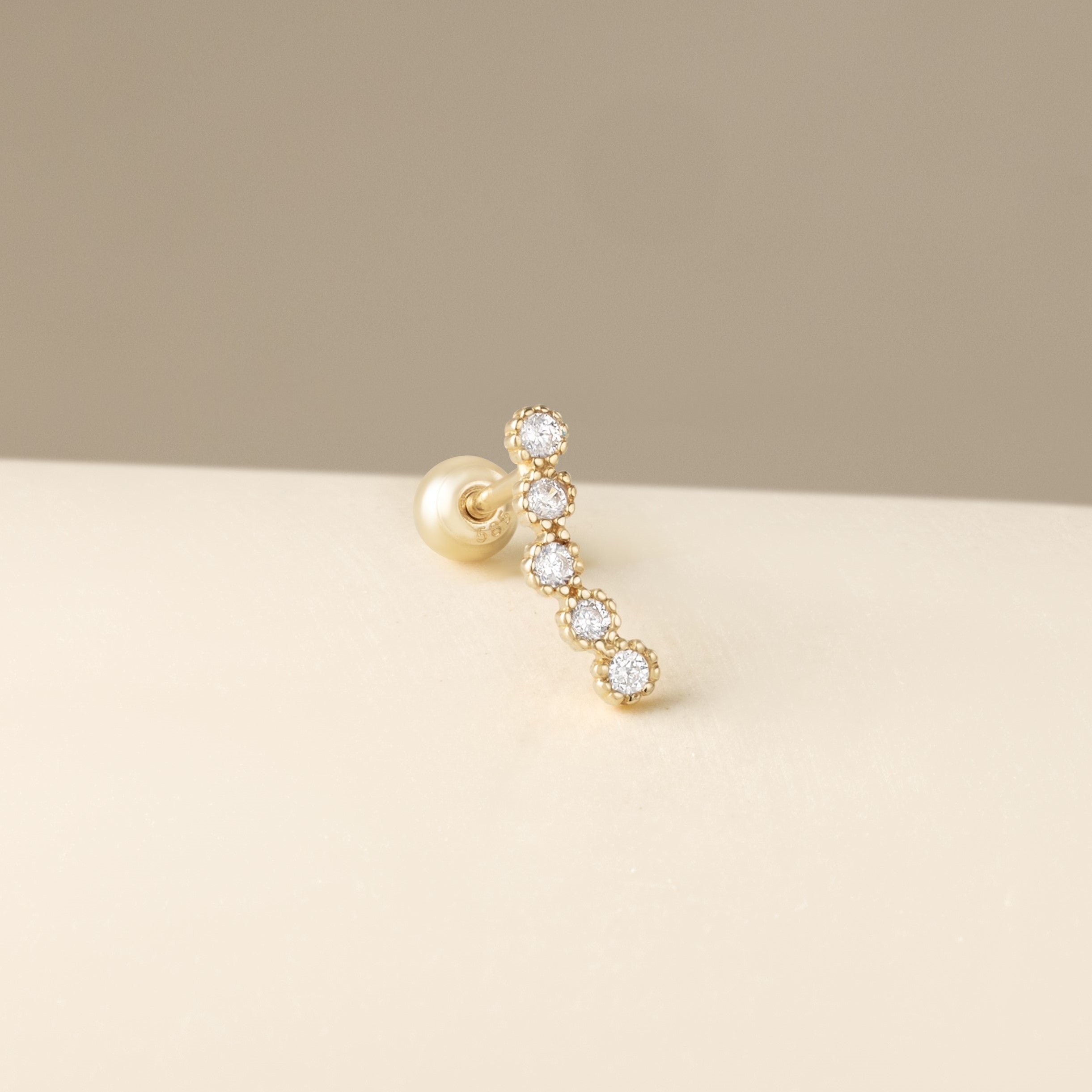 14K (58.5%) SOLID GOLD XAVIA PIERCING