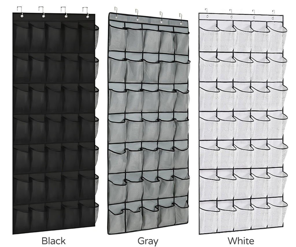 35 Pockets Over Door Hanging Shoe Storage Organizer Rack Holder Closet