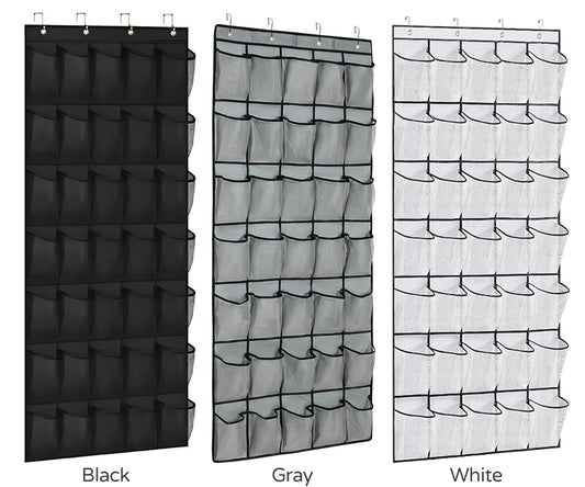 35 Pockets Over Door Hanging Shoe Storage Organizer Rack Holder Closet