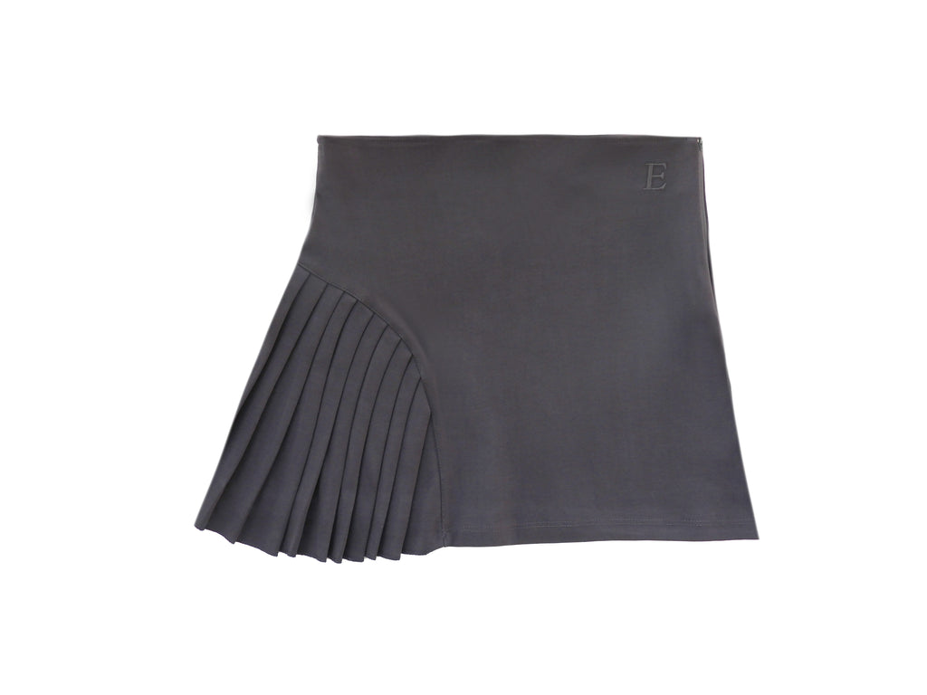 HALF-PLEATED MINI SKIRT