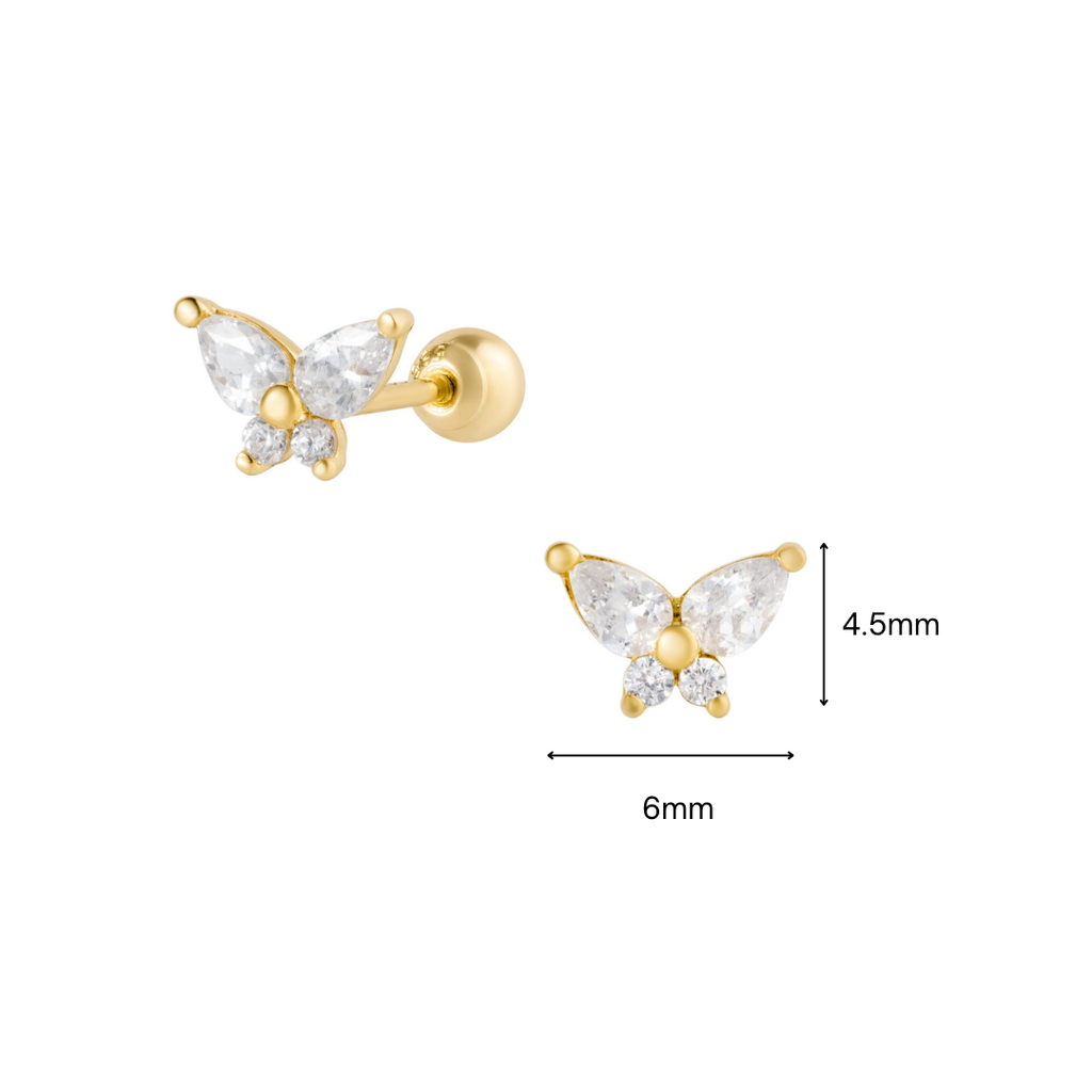 14K (58.5%) SOLID GOLD MOTH PIERCING