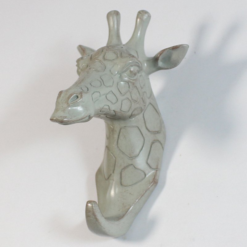 Resin Giraffe Head Hook
