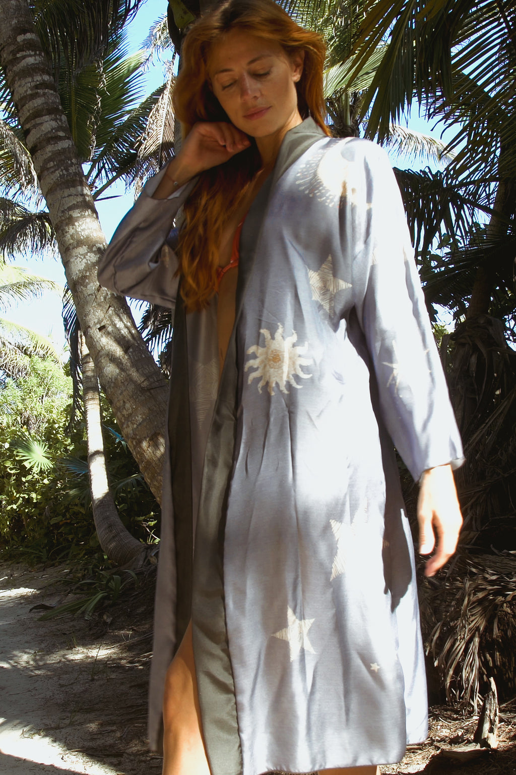 The Rigel Robe in Sky View Blue