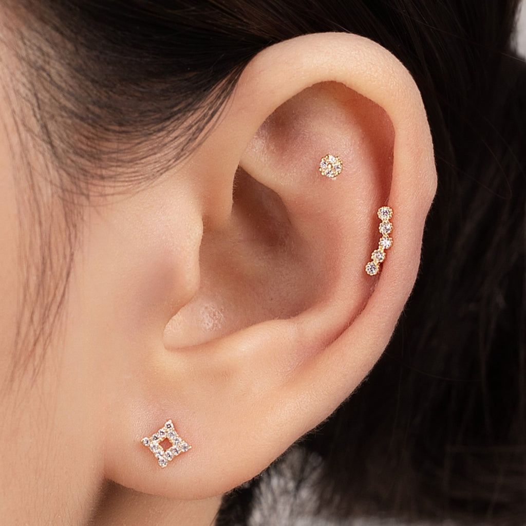 14K (58.5%) SOLID GOLD XAVIA PIERCING