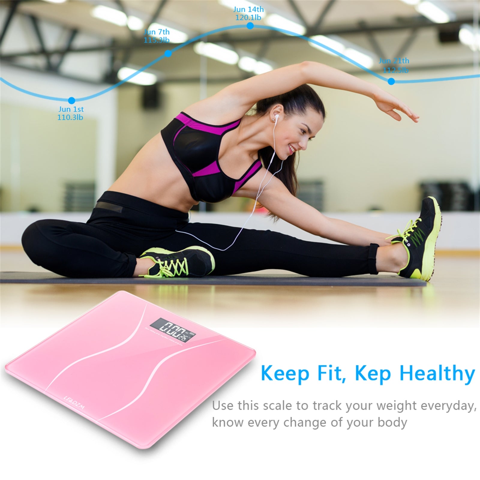 180Kg Slim Waist Pattern Personal Scale