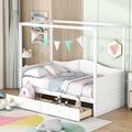 Twin Size Canopy Day Bed with 2 Drawers, Canopy Bed Frame for Bedroom