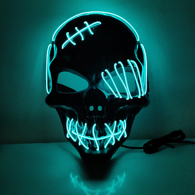 Maroon Asteria Halloween scary pirate mask with one eye and LED light, perfect for cosplay or spooky costumes.